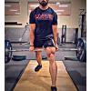 imageBROKIG Mens 5quot Gym Bodybuilding Shorts Running Workout Lightweight Shorts Elastic Waistband with PocketsBlackred