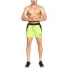 imageBROKIG Mens 5quot Gym Bodybuilding Shorts Running Workout Lightweight Shorts Elastic Waistband with PocketsClassic Neon Green