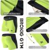 imageBROKIG Mens 5quot Gym Bodybuilding Shorts Running Workout Lightweight Shorts Elastic Waistband with PocketsClassic Neon Green