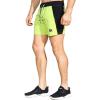 imageBROKIG Mens 5quot Gym Bodybuilding Shorts Running Workout Lightweight Shorts Elastic Waistband with PocketsClassic Neon Green