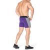 imageBROKIG Mens 5quot Gym Bodybuilding Shorts Running Workout Lightweight Shorts Elastic Waistband with PocketsClassic Purple