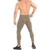 imageBROKIG Mens Ankle Cords Workout Jogger Pants Slim Fit Gym Joggers Athletic Sweatpants for Men with Zipper PocketsBeige