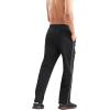 imageBROKIG Mens Gerade Athletic Pants Workout Jogger Pants Elastic Waistband Open Bottom Loose Sweat Pants with Zip PocketsBlack