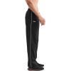 imageBROKIG Mens Gerade Athletic Pants Workout Jogger Pants Elastic Waistband Open Bottom Loose Sweat Pants with Zip PocketsBlack