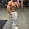 imageBROKIG Mens Gerade Athletic Pants Workout Jogger Pants Elastic Waistband Open Bottom Loose Sweat Pants with Zip PocketsLight Gray