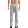 imageBROKIG Mens Gerade Athletic Pants Workout Jogger Pants Elastic Waistband Open Bottom Loose Sweat Pants with Zip PocketsLight Gray