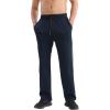 imageBROKIG Mens Gerade Athletic Pants Workout Jogger Pants Elastic Waistband Open Bottom Loose Sweat Pants with Zip PocketsNavy