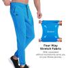 imageBROKIG Mens Hidzip Gym Joggers Pants Lightweight Tapered Athletic Workout Sweatpants Men with Zipper Pocket Jogging SportBlue