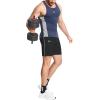 imageBROKIG Mens Inzip Long Gym Workout Shorts7 inch Lounge Casual Short Basketball Sweat Athletic Shorts with Zipper PocketBlack