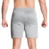 imageBROKIG Mens Inzip Long Gym Workout Shorts7 inch Lounge Casual Short Basketball Sweat Athletic Shorts with Zipper PocketLight Gray