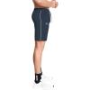 imageBROKIG Mens Inzip Long Gym Workout Shorts7 inch Lounge Casual Short Basketball Sweat Athletic Shorts with Zipper PocketNavy
