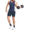 imageBROKIG Mens Inzip Long Gym Workout Shorts7 inch Lounge Casual Short Basketball Sweat Athletic Shorts with Zipper PocketNavy