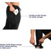 imageBROKIG Mens Jogger Sport Pants Casual Zipper Gym Workout Sweatpants PocketsBlack