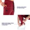 imageBROKIG Mens Jogger Sport Pants Casual Zipper Gym Workout Sweatpants PocketsBurgundy