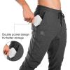 imageBROKIG Mens Jogger Sport Pants Casual Zipper Gym Workout Sweatpants PocketsDark Grey