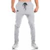 imageBROKIG Mens Jogger Sport Pants Casual Zipper Gym Workout Sweatpants PocketsLight Grey