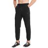 imageBROKIG Mens Joggers Lightweight Workout Pants Ankle Zip Gym Athletic Sports Running Sweatpants Men with PocketsBlack