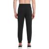imageBROKIG Mens Joggers Lightweight Workout Pants Ankle Zip Gym Athletic Sports Running Sweatpants Men with PocketsBlack