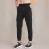imageBROKIG Mens Joggers Lightweight Workout Pants Ankle Zip Gym Athletic Sports Running Sweatpants Men with PocketsBlack