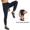 imageBROKIG Mens Joggers Lightweight Workout Pants Ankle Zip Gym Athletic Sports Running Sweatpants Men with PocketsNavy Blue