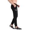 imageBROKIG Mens Joggers Tapered Athletic Pants Double Zipper Pockets Slim Fit Workout Sweat Pants Casual Gym Running BottomBlack