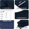 imageBROKIG Mens Joggers Tapered Athletic Pants Double Zipper Pockets Slim Fit Workout Sweat Pants Casual Gym Running BottomNavy Blue