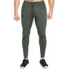 imageBROKIG Mens Lightweight Gym Jogger PantsMens Workout Sweatpants with Zip PocketArmy Green