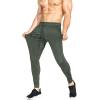 imageBROKIG Mens Lightweight Gym Jogger PantsMens Workout Sweatpants with Zip PocketArmy Green