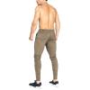 imageBROKIG Mens Lightweight Gym Jogger PantsMens Workout Sweatpants with Zip PocketBeige