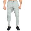 imageBROKIG Mens Lightweight Gym Jogger PantsMens Workout Sweatpants with Zip PocketLight Gray