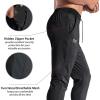 imageBROKIG Mens Tapered Gym JoggersMens Lightweight Jogging Pants Quick Dry Casual Athletic Running Workout with PocketsBlack