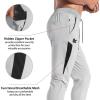 imageBROKIG Mens Tapered Gym JoggersMens Lightweight Jogging Pants Quick Dry Casual Athletic Running Workout with PocketsLight Grey