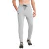 imageBROKIG Mens Tapered Gym JoggersMens Lightweight Jogging Pants Quick Dry Casual Athletic Running Workout with PocketsLight Grey