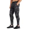 imageBROKIG Mens Thigh Mesh Gym Jogger Pants Mens Casual Slim Fit Workout Bodybuilding Sweatpants with Zipper Pocket Camo Gray Medium