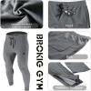 imageBROKIG Mens Zip Joggers Pants  Casual Gym Workout Track Pants Comfortable Slim Fit Tapered Sweatpants with Pockets2 Pack Blackdark Grey