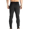 imageBROKIG Mens Zip Joggers Pants  Casual Gym Workout Track Pants Comfortable Slim Fit Tapered Sweatpants with Pockets2 Pack Blacklight Grey