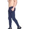 imageBROKIG Mens Zip Joggers Pants  Casual Gym Workout Track Pants Comfortable Slim Fit Tapered Sweatpants with Pockets2 Pack Blacknavy