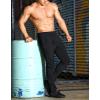 imageBROKIG Mens Zip Joggers Pants  Casual Gym Workout Track Pants Comfortable Slim Fit Tapered Sweatpants with Pockets2 Pack Blackshadow Grey