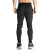 imageBROKIG Mens Zip Joggers Pants  Casual Gym Workout Track Pants Comfortable Slim Fit Tapered Sweatpants with PocketsBlack
