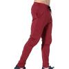 imageBROKIG Mens Zip Joggers Pants  Casual Gym Workout Track Pants Comfortable Slim Fit Tapered Sweatpants with PocketsBurgundy