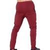 imageBROKIG Mens Zip Joggers Pants  Casual Gym Workout Track Pants Comfortable Slim Fit Tapered Sweatpants with PocketsBurgundy
