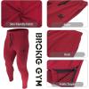 imageBROKIG Mens Zip Joggers Pants  Casual Gym Workout Track Pants Comfortable Slim Fit Tapered Sweatpants with PocketsBurgundy