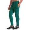 imageBROKIG Mens Zip Joggers Pants  Casual Gym Workout Track Pants Comfortable Slim Fit Tapered Sweatpants with PocketsDark Green