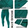 imageBROKIG Mens Zip Joggers Pants  Casual Gym Workout Track Pants Comfortable Slim Fit Tapered Sweatpants with PocketsDark Green