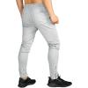 imageBROKIG Mens Zip Joggers Pants  Casual Gym Workout Track Pants Comfortable Slim Fit Tapered Sweatpants with PocketsHeather Grey
