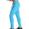 imageBROKIG Mens Zip Joggers Pants  Casual Gym Workout Track Pants Comfortable Slim Fit Tapered Sweatpants with PocketsLight Blue
