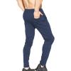 imageBROKIG Mens Zip Joggers Pants  Casual Gym Workout Track Pants Comfortable Slim Fit Tapered Sweatpants with PocketsNavy