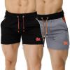imageBROKIG Mens 5quot Gym Bodybuilding Shorts Running Workout Lightweight Shorts Elastic Waistband with PocketsBlackgray