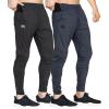 imageBROKIG Mens Lightweight Gym Jogger PantsMens Workout Sweatpants with Zip PocketBlackdark Gray