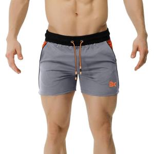 imageBROKIG Mens 5quot Gym Bodybuilding Shorts Running Workout Lightweight Shorts Elastic Waistband with PocketsClassic Grey